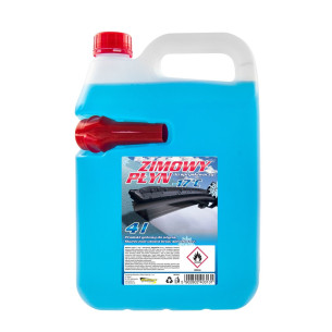 Zimowy płyn do spryskiwaczy, 4 litry, gotowy do użycia, do -17 stopni Celcjusza