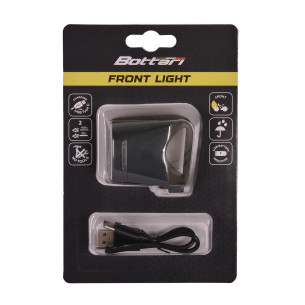 Wydajna lampka rowerowa z mocną białą diodą LED, ładowanie USB-C, lampka rowerowa na kierownicy, BN94330, opakowanie