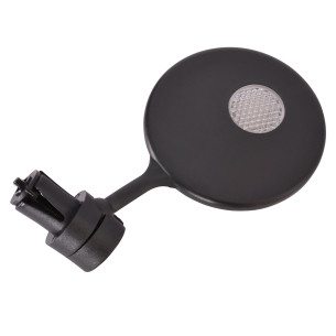 Lusterko rowerowe DOT, okrągłe, lewe, czarne, lusterko montowane w kierownicy