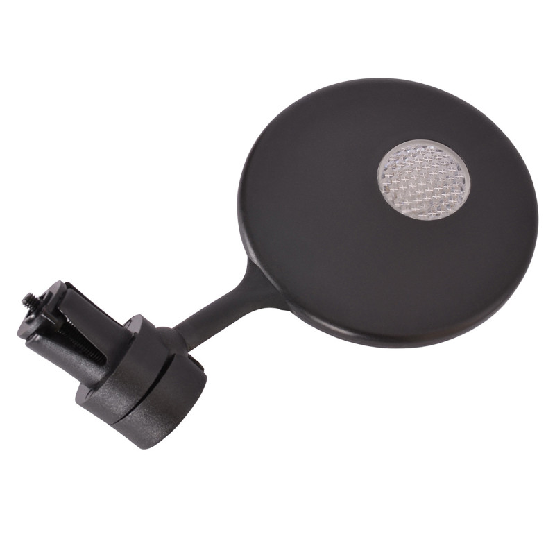 Lusterko rowerowe DOT, okrągłe, lewe, czarne, lusterko montowane w kierownicy