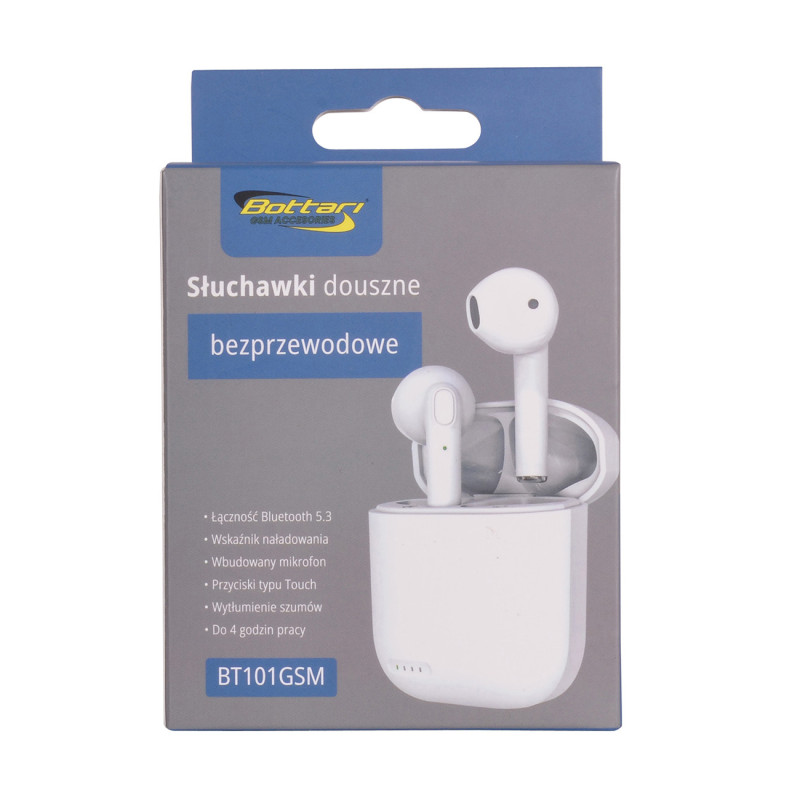 Słuchawki douszne bezprzewodowe Bluetooth 5.3 z etui ładującym USB0-C