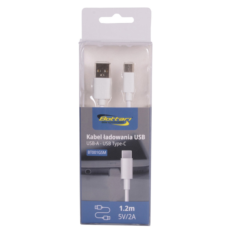 Kabel ładowania USB -C 5V/2A 120 cm biały