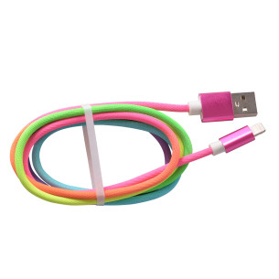Kabel ładowania USB-A 8 PIN 5V/2A, 120 cm, kolorowy