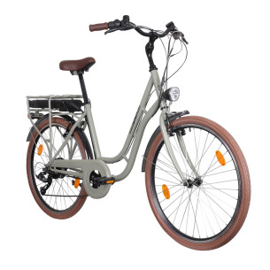 Rower elektryczny Beraud E4000 Vintage, rower miejski zielony