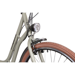 Rower elektryczny miejski Beraud E4000 Vintage, przednie oświetlenie roweru