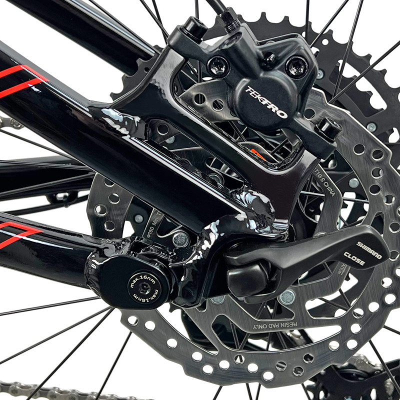 rower MTB FULL TORPADO FURY 29, czerwono-czarny, hamulec tarczowy hydrauliczny