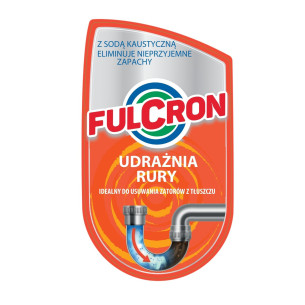 Środek do udrażniania rur 1l FULCRON, etykieta
