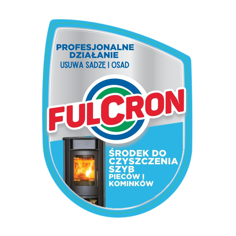 Środek do czyszczenia szyb pieców i kominków 500ml FULCRON, etykieta