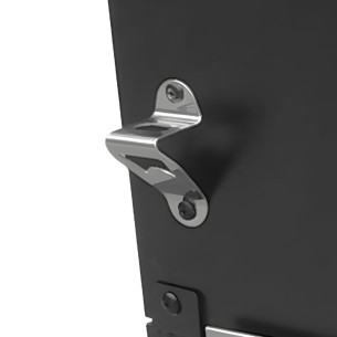 Grill węglowy prostokątny VULCANO PREMIUM z kominkiem XL, otwieracz do butelek