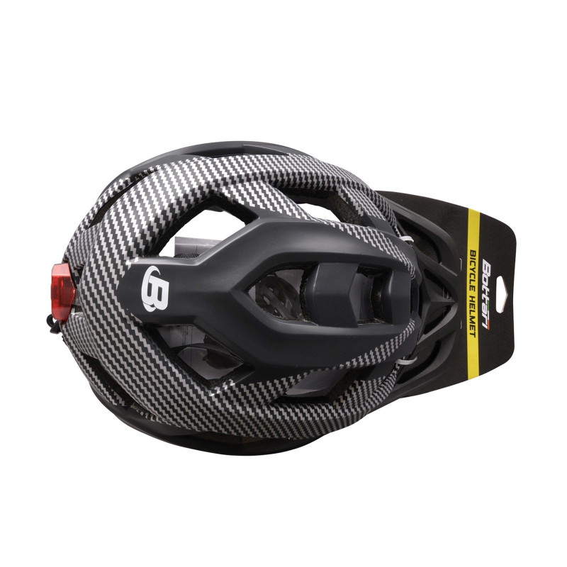 Kask rowerowy URBANO z lampką czarno szary