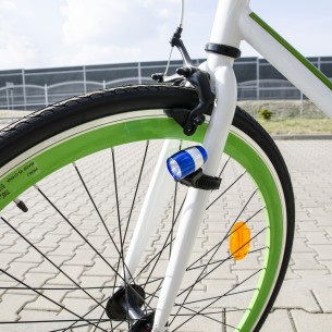 lampka rowerowa przednia, 6 x LED, niebieska, montaż na widelcu rowerowym, BN92316