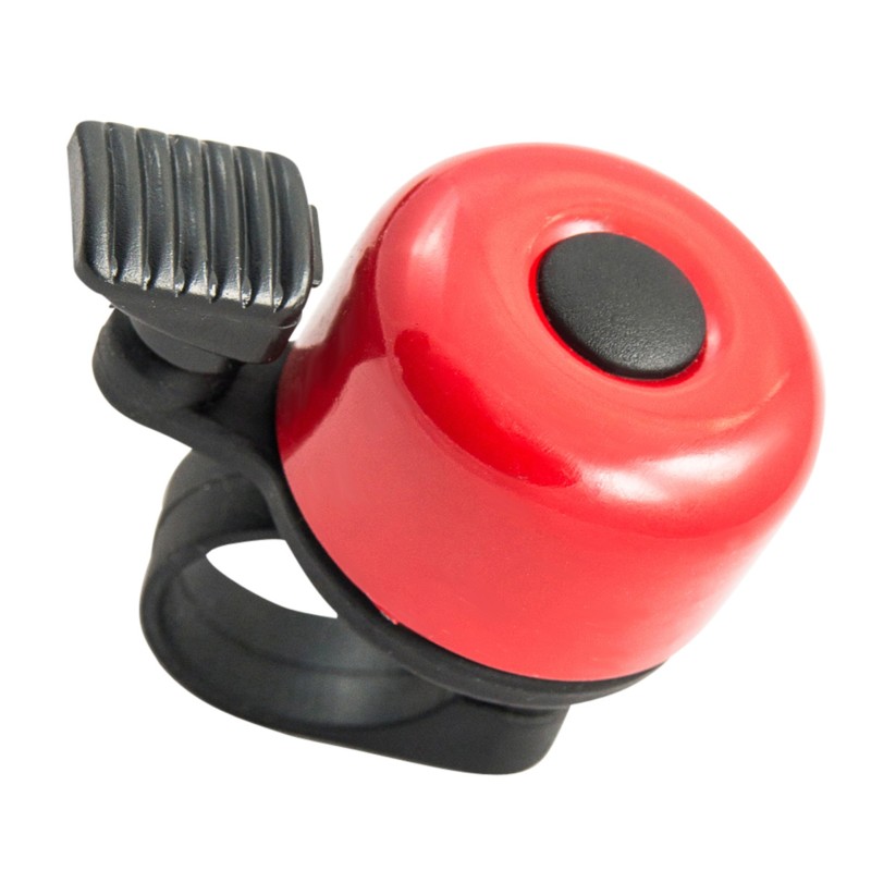 czerwony dzwonek rowerowy, metalowa kopułka, BN88911R