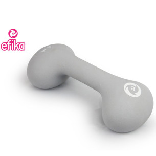 Hantel neoprenowy, szary, 4 kg