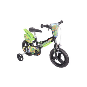 Rower dziecięcy DINOZAURY 12" czarno-zielony