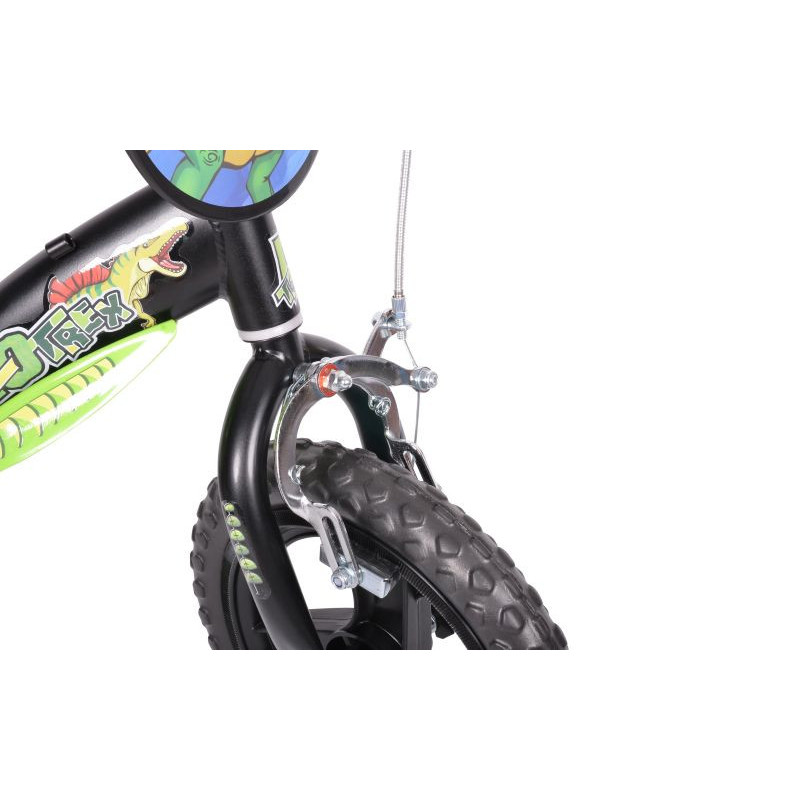 Rower dziecięcy DINOZAURY 12" czarno-zielony