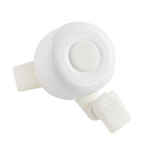 biały dzwonek rowerowy, metalowa kopułka, BN88926W, SPIRIT