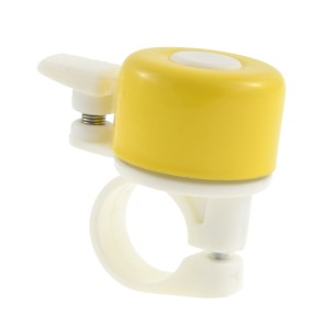 żółty dzwonek rowerowy, metalowa kopułka, BN88926Y, SPIRIT