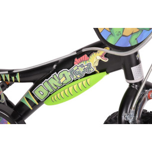 Rower dziecięcy DINOZAURY 14" czarno-zielony