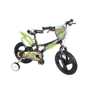 Rower dziecięcy DINOZAURY 14" czarno-zielony