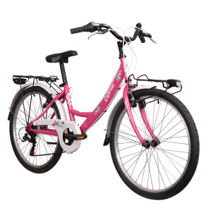 Rower miejski Esperia CTB24, 6s, fuksja