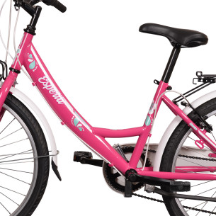 Rower miejski Esperia CTB24, 6s, fuksja