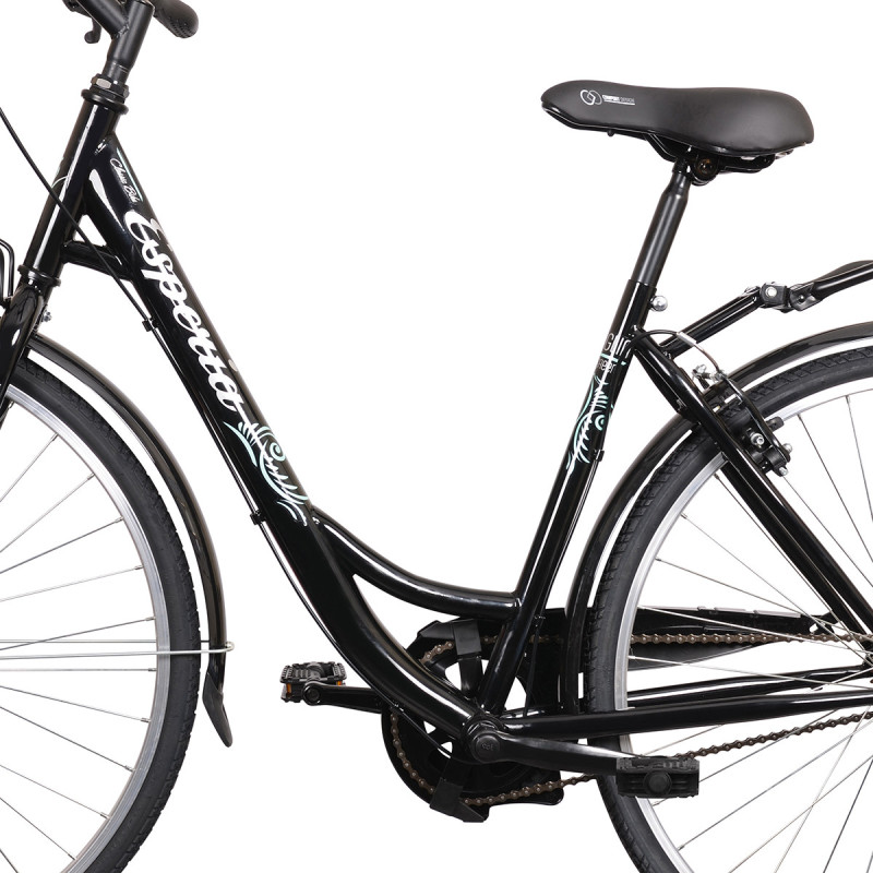 Rower miejski Esperia Siviglia Life Green, czarny