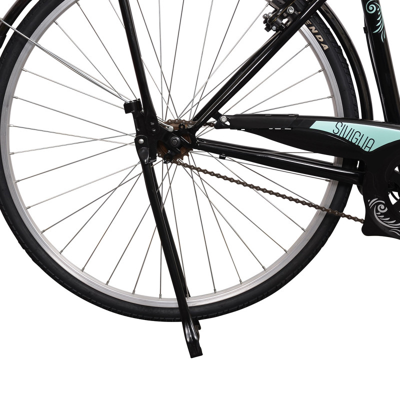 Rower miejski Esperia Siviglia Life Green, czarny