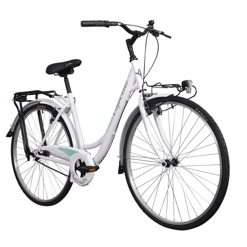 Rower miejski Esperia Siviglia Life Green, biały