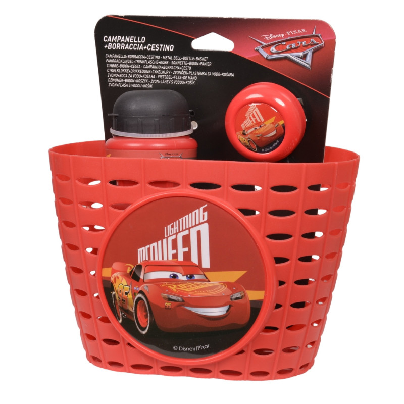 Zestaw CARS 3 koszyk, dzwonek, bidon