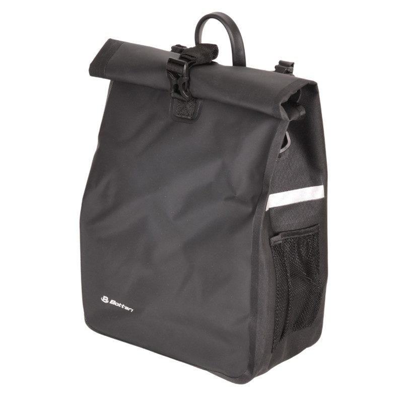 Torba rowerowa na bagażnik, DUALWAY 20 l, boczna, czarna