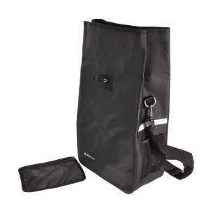 Torba rowerowa na bagażnik, DUALWAY 20 l, boczna, czarna