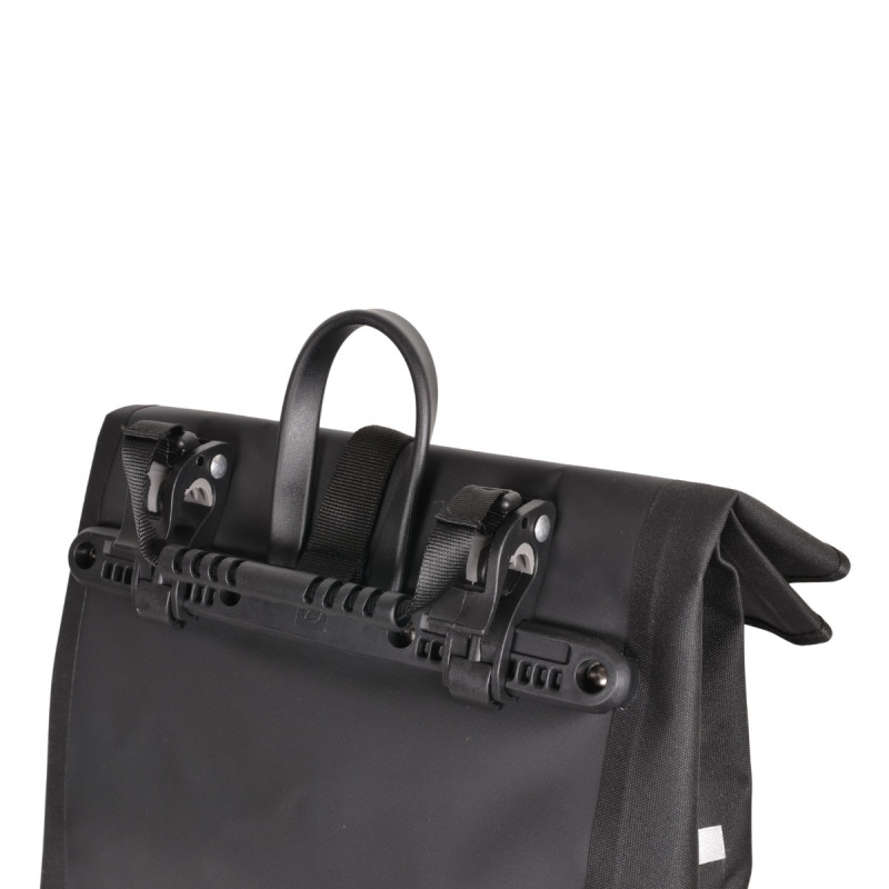 Torba rowerowa na bagażnik, DUALWAY 20 l, boczna, czarna