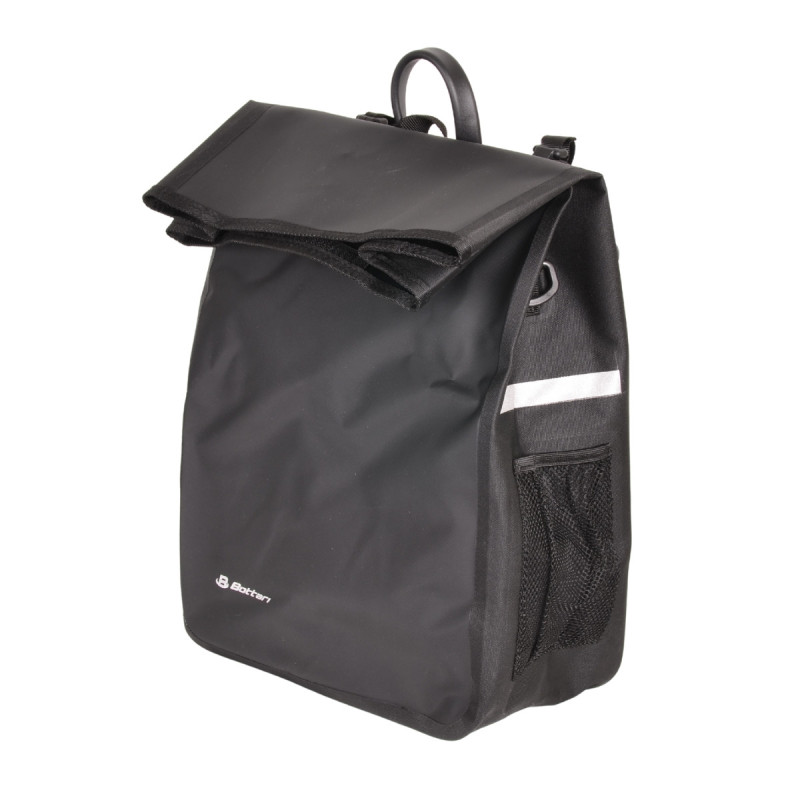 Torba rowerowa na bagażnik, DUALWAY 20 l, boczna, czarna