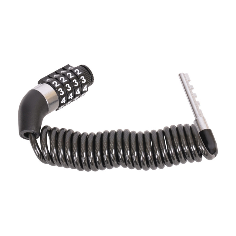 Zapięcie z zamkiem na szyfr 4 x 1500 mm, do roweru, kasku, hulajnogi