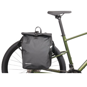 Torba rowerowa na bagażnik, DUALWAY 20 l, boczna, czarna