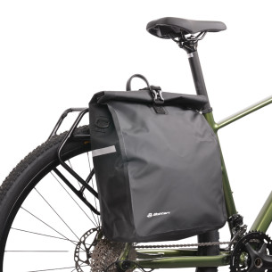 Torba rowerowa na bagażnik, DUALWAY 20 l, boczna, czarna