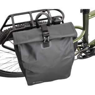 Torba rowerowa na bagażnik, DUALWAY 20 l, boczna, czarna