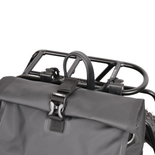 Torba rowerowa na bagażnik, DUALWAY 20 l, boczna, czarna