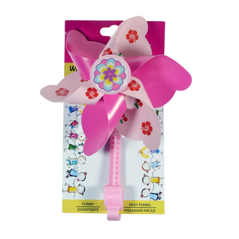 Wiatraczek do kierownicy WINDMILL, różowy