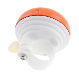 dzwonek rowerowy, szerokość 50 mm, pomarańczowo-biały, mocowanie, BN88927O