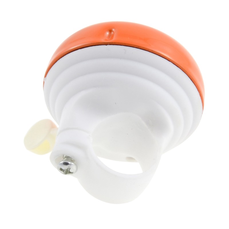 dzwonek rowerowy, szerokość 50 mm, pomarańczowo-biały, mocowanie, BN88927O