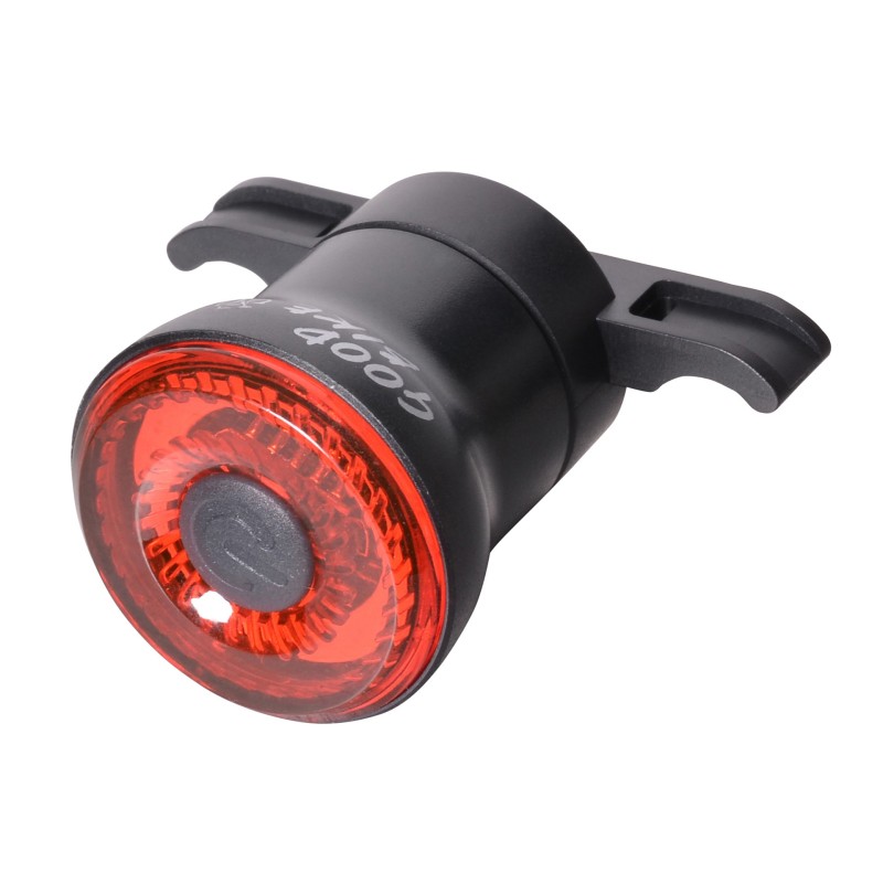 Okrągła mała i mocna lampka rowerowa dla graveli i rowerów szosowych. Montaż lampki pod siodełkiem rowerowym. BN94328