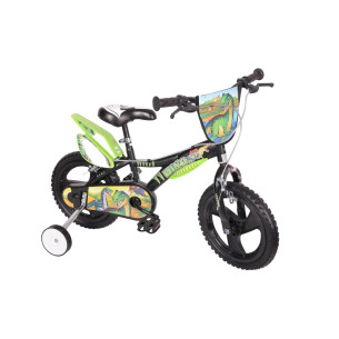 Rower dziecięcy DINOZAURY 14" czarno-zielony