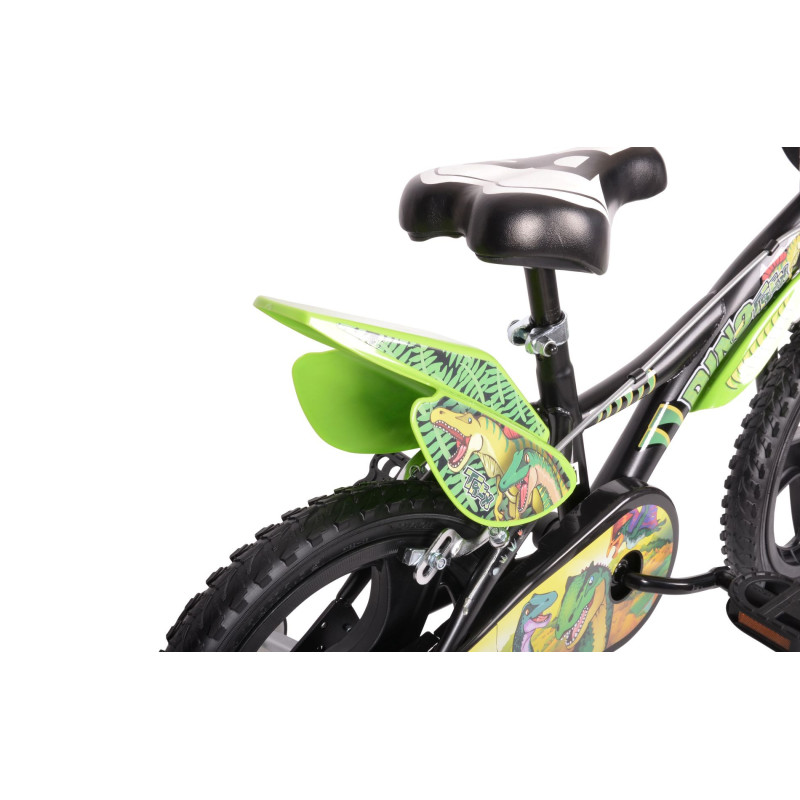 Rower dziecięcy DINOZAURY 14" czarno-zielony