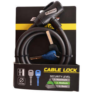 Zapięcie rowerowe na klucz PREMIUM, 12x1500 mm