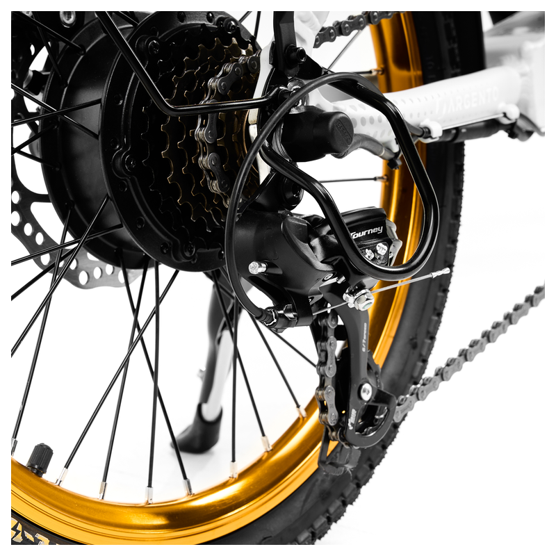 Rower elektryczny składany ARGENTO PIUMA-S, biały