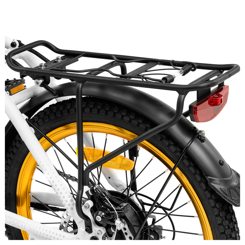 Rower elektryczny składany ARGENTO PIUMA-S, biały