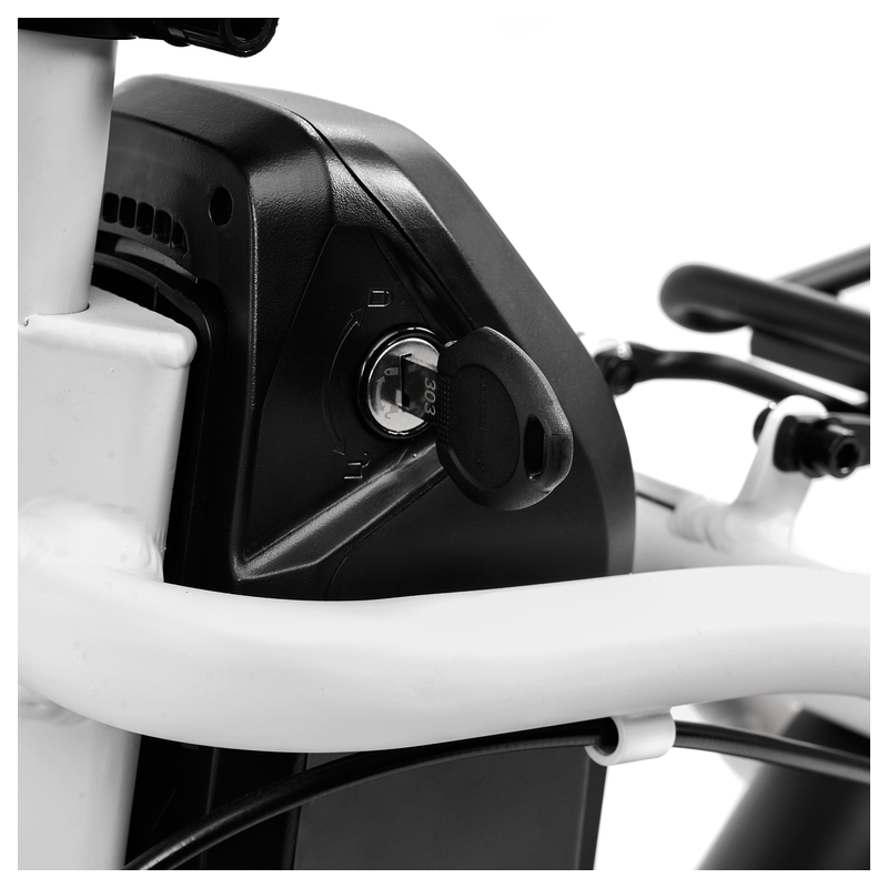 Rower elektryczny składany ARGENTO PIUMA-S, biały