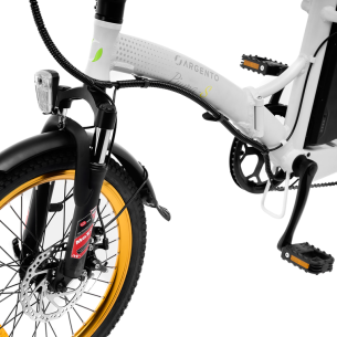Rower elektryczny składany ARGENTO PIUMA-S, biały