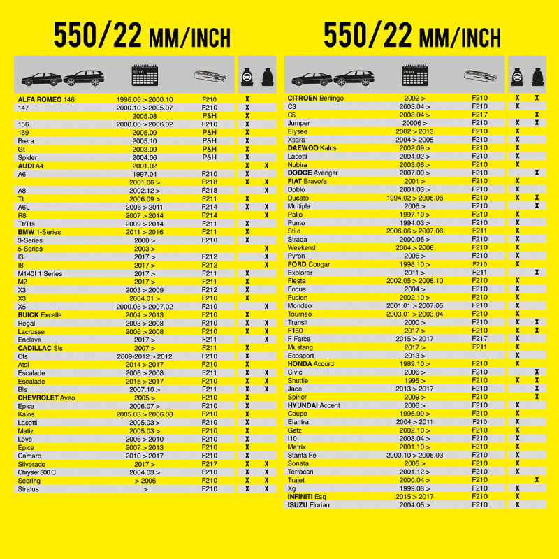 Wycieraczka samochodowa płaska FLEXO 550 mm